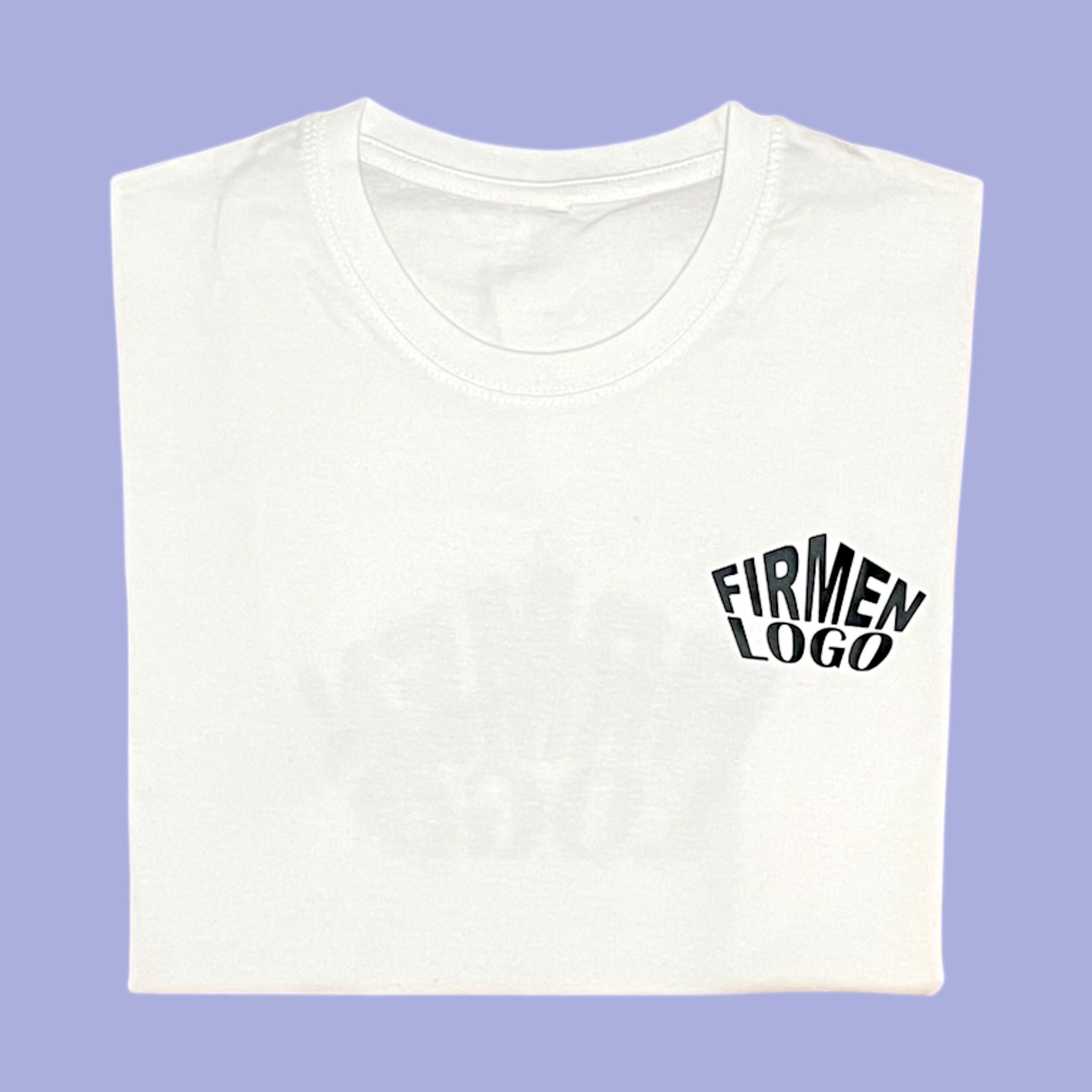 Weißes Herren T‑Shirt personalisiert mit Firmenlogo