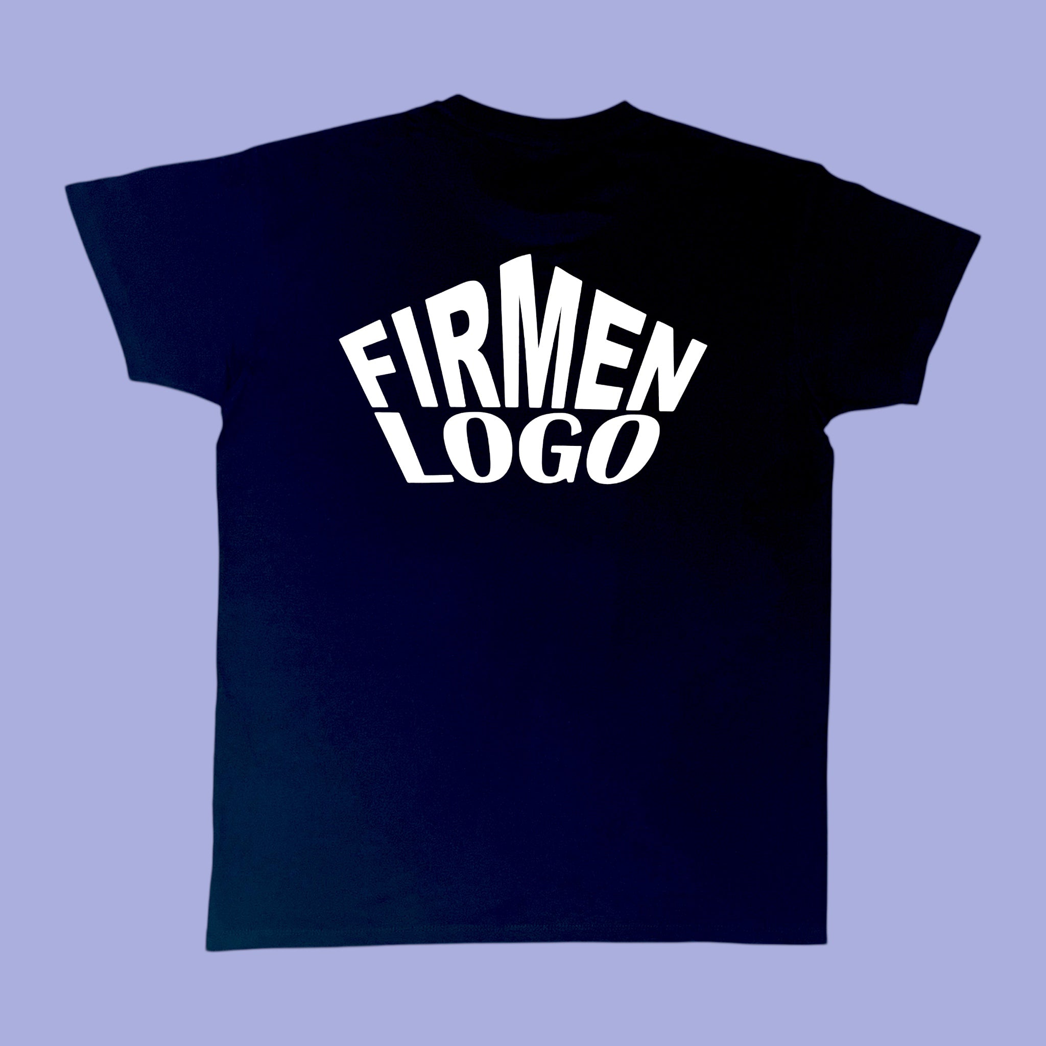 Schwarzes Herren T‑Shirt personalisiert mit Firmenlogo