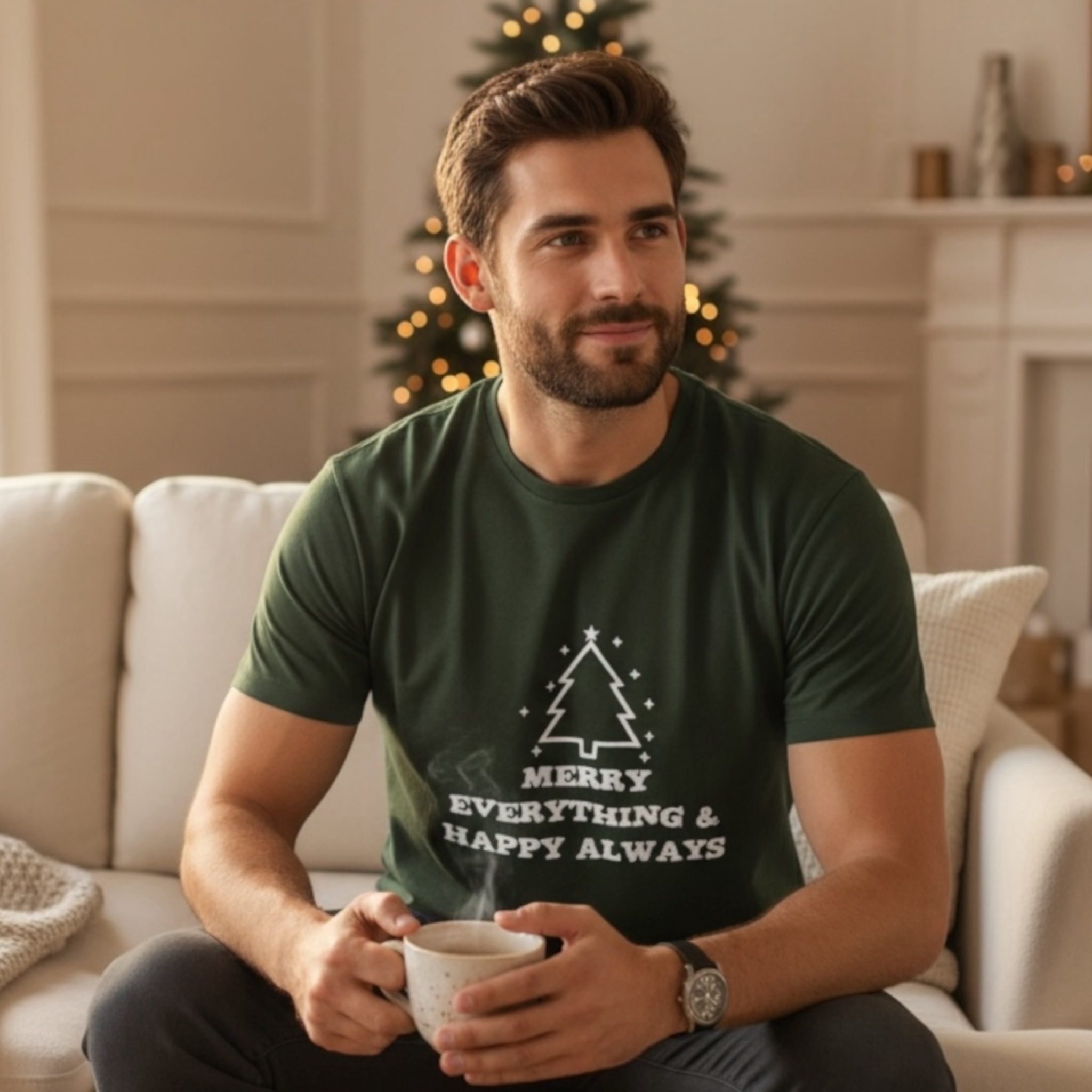 Merry Everything & Happy Always Weihnachts Herren T-Shirt