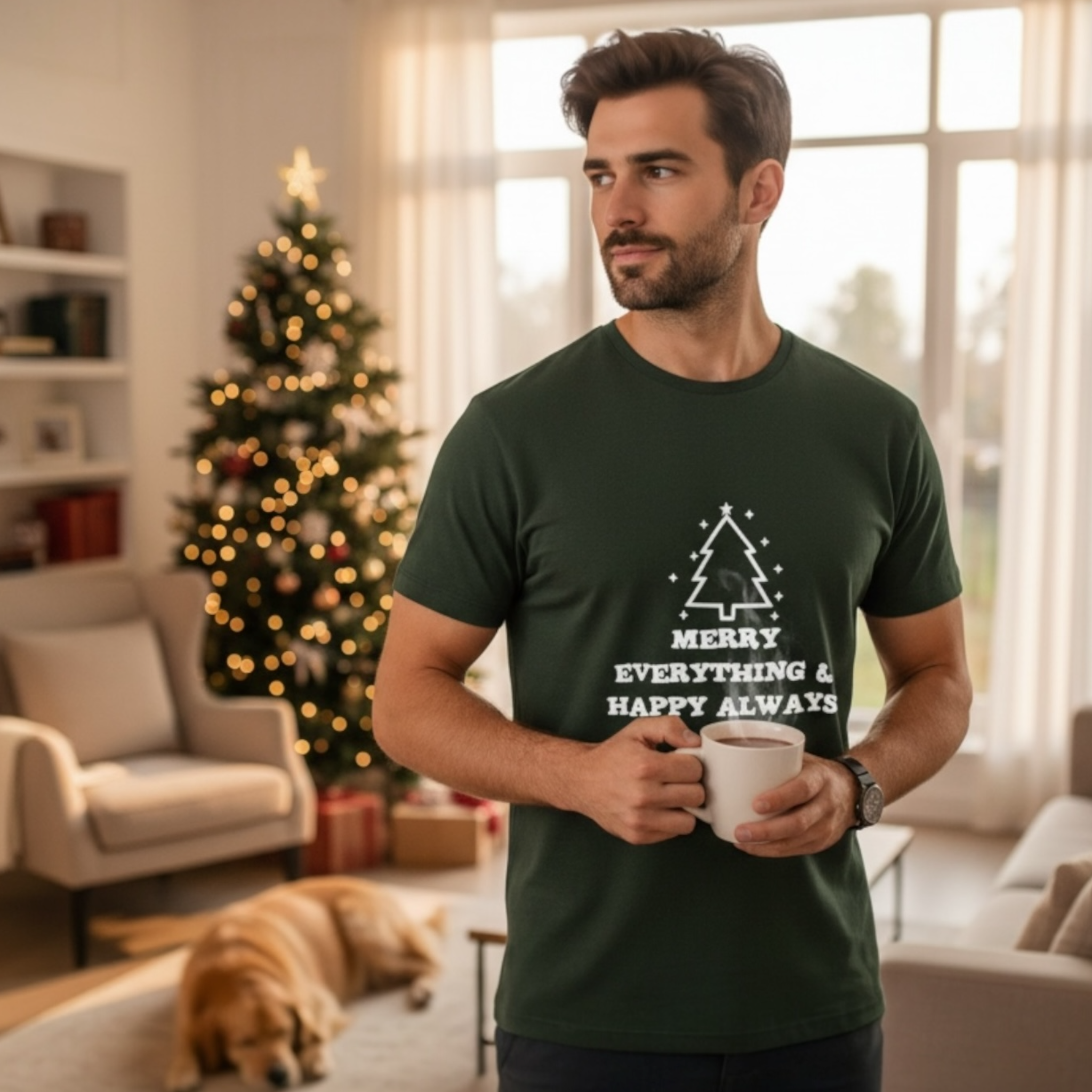 Merry Everything & Happy Always Weihnachts Herren T-Shirt