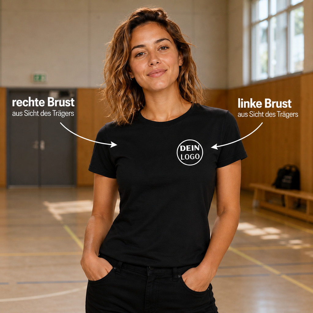 Vereins T-Shirt personalisiert mit Logo für Frauen