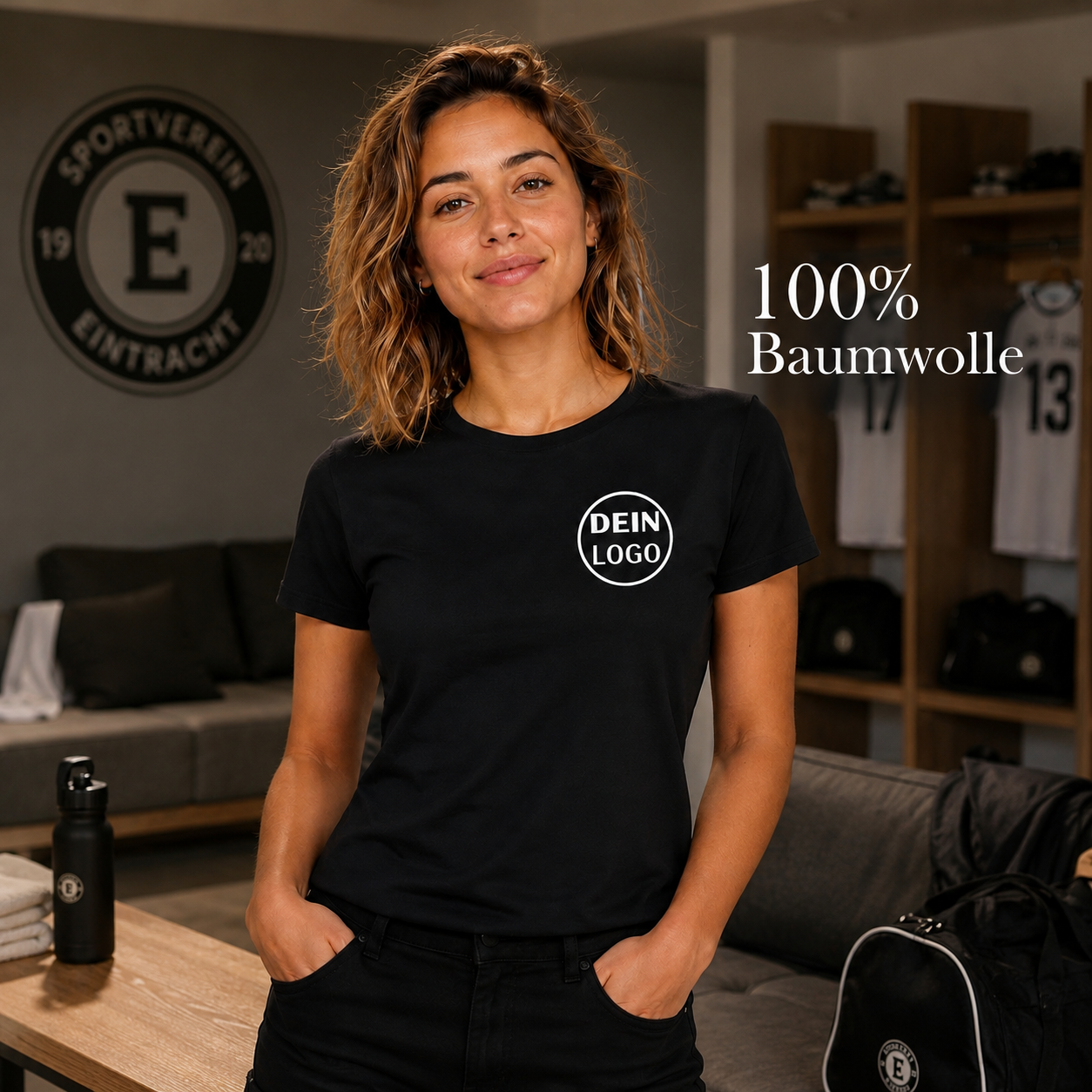Vereins T-Shirt personalisiert mit Logo für Frauen