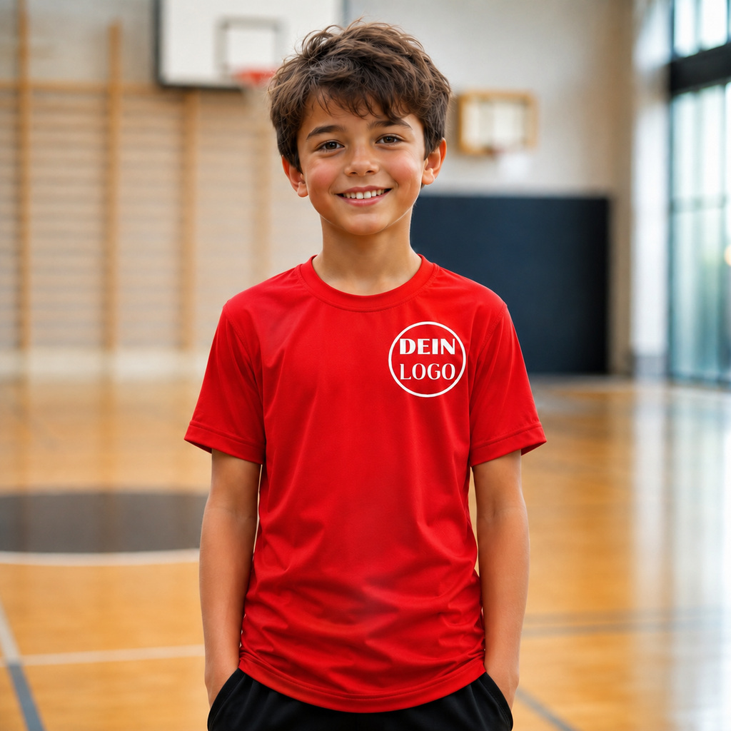 Kinder Trainingsshirt personalisiert mit Vereinslogo