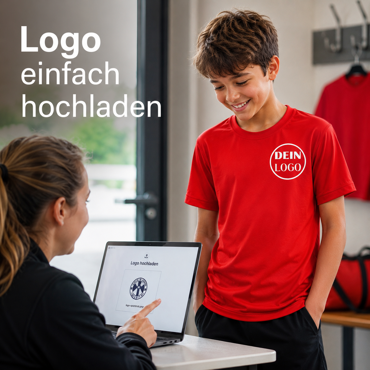 Kinder Trainingsshirt personalisiert mit Vereinslogo