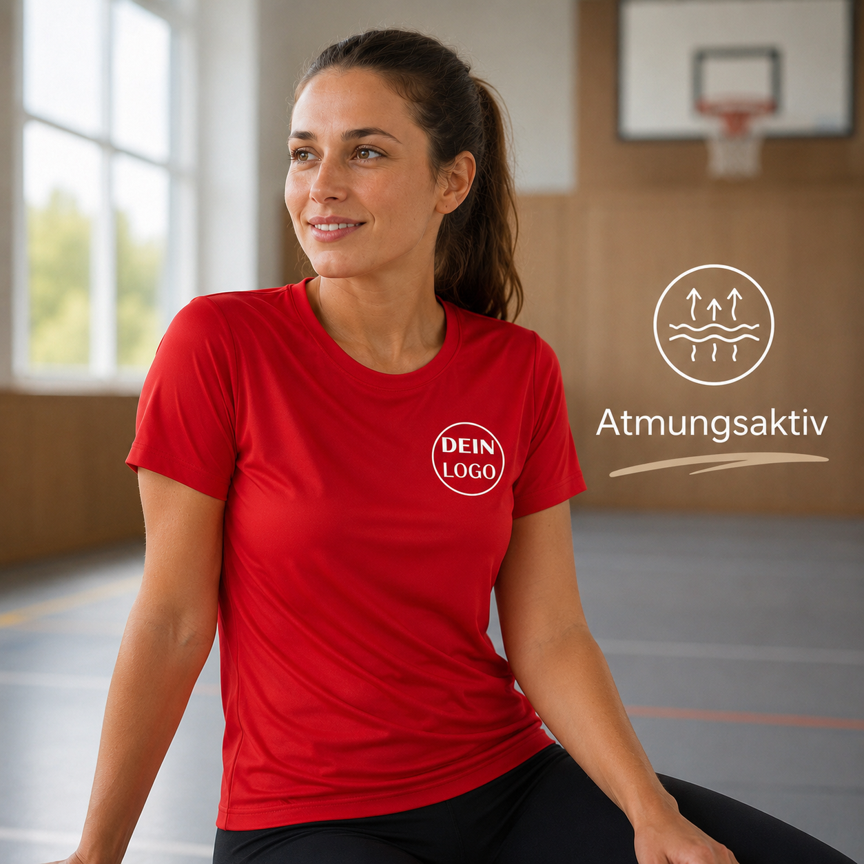 Frauen Trainingsshirt personalisiert mit Vereinslogo