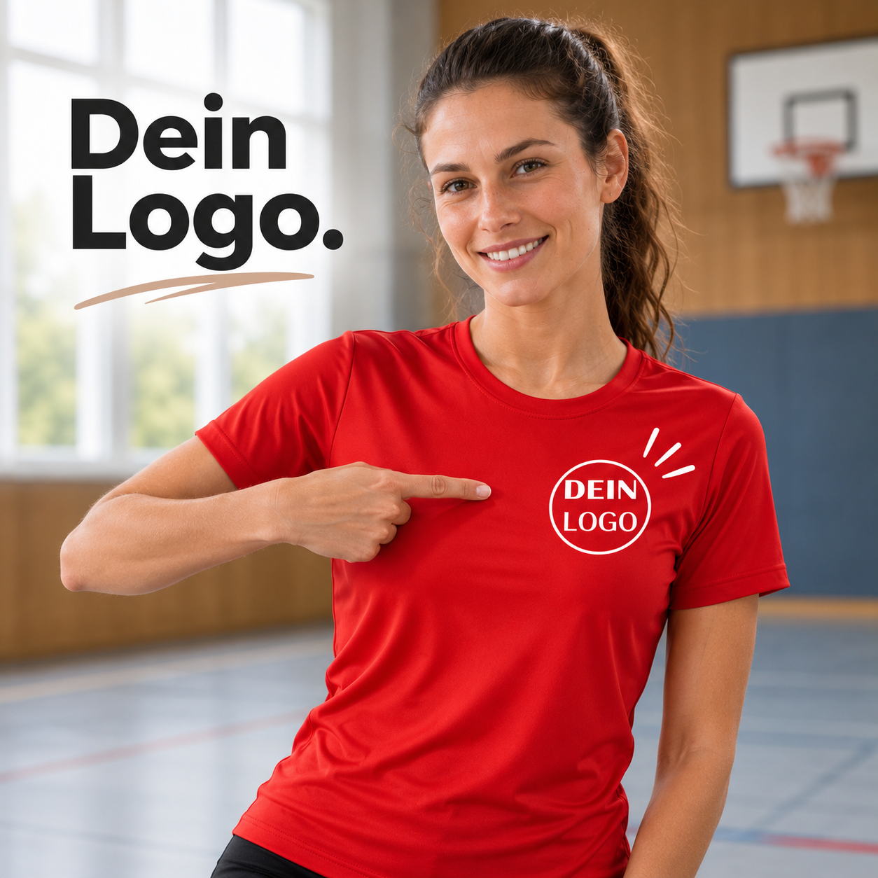 Frauen Trainingsshirt personalisiert mit Vereinslogo
