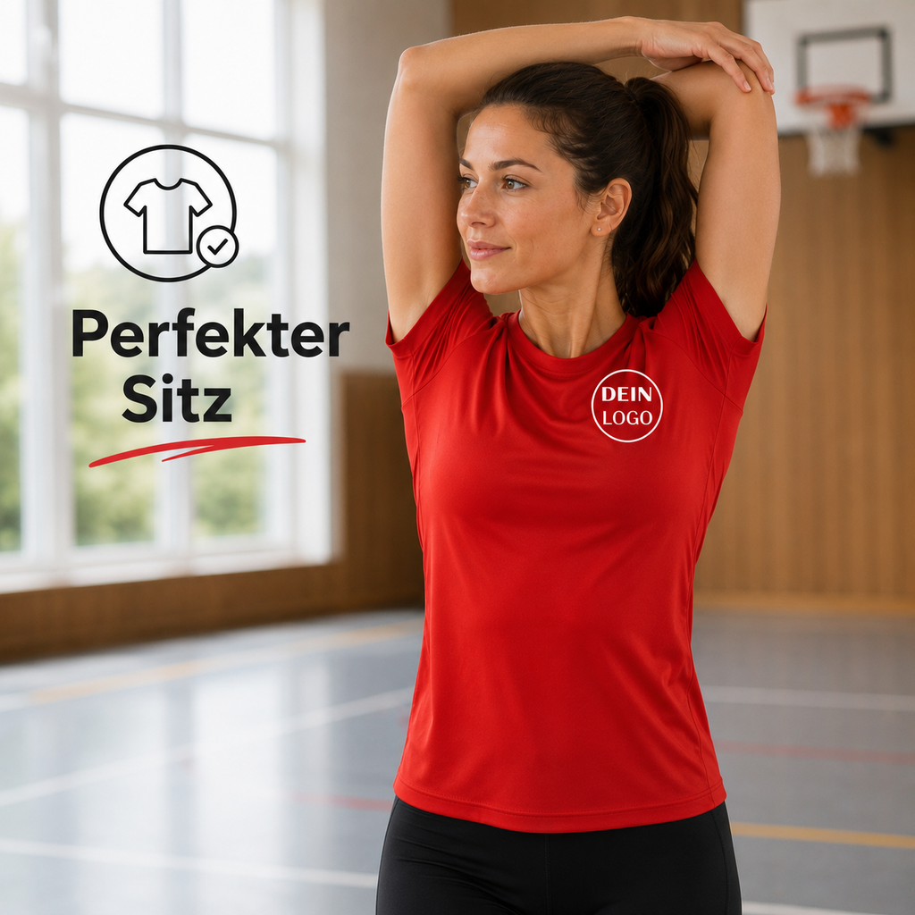 Frauen Trainingsshirt personalisiert mit Vereinslogo