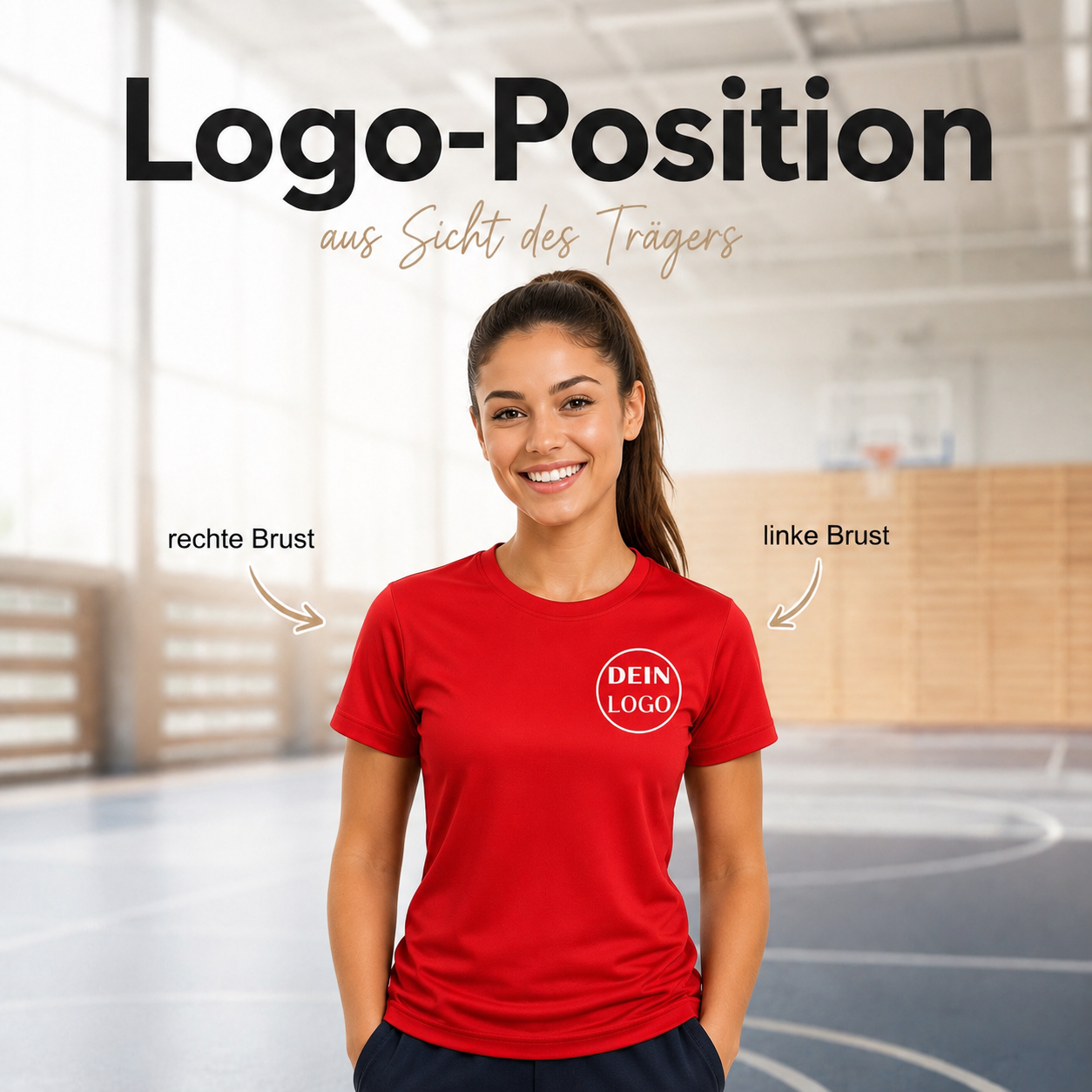 Frauen Trainingsshirt personalisiert mit Vereinslogo