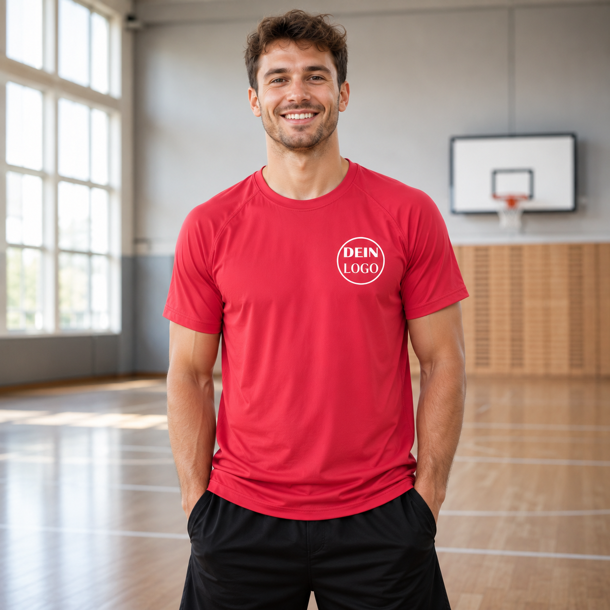 Männer Trainingsshirt personalisiert mit Vereinslogo