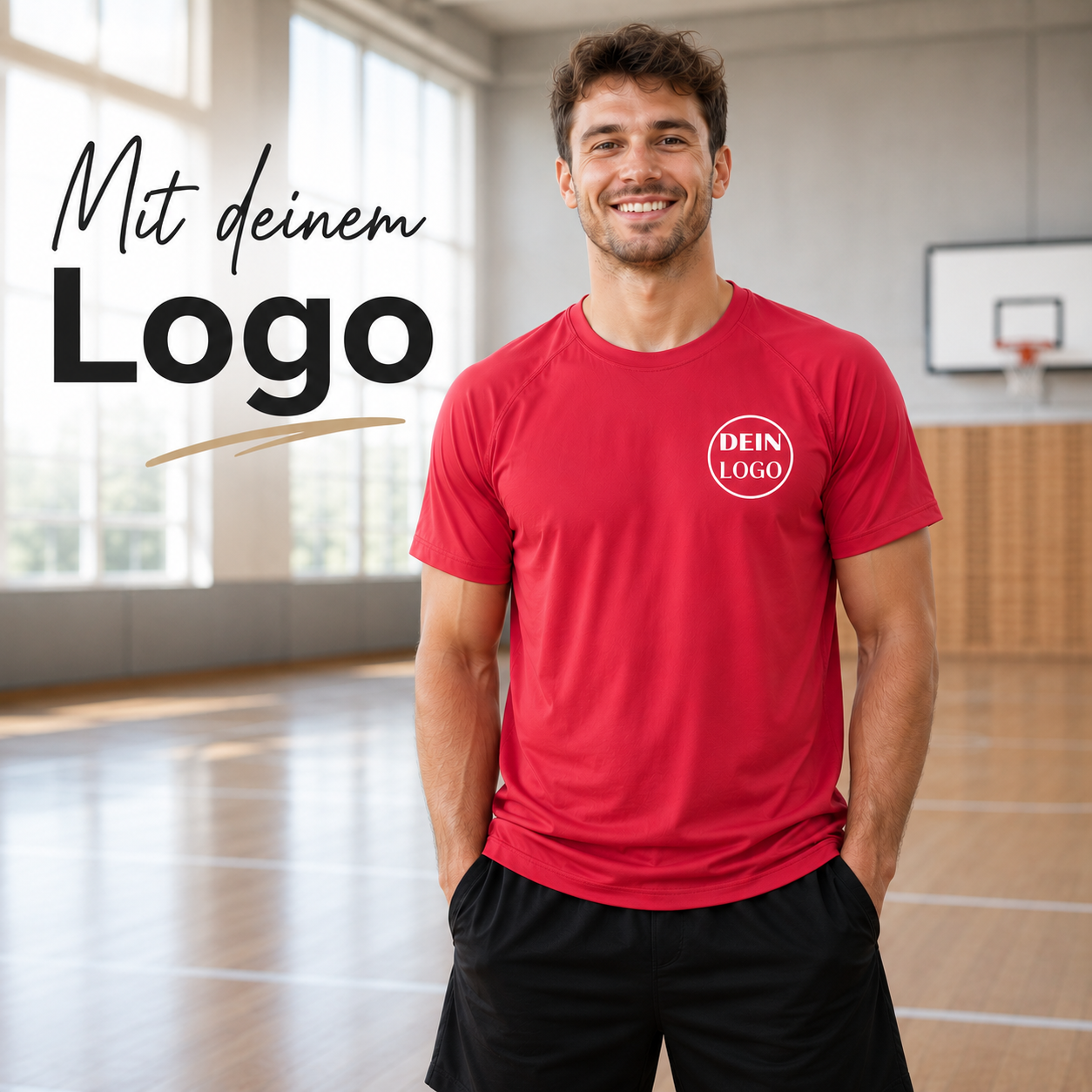Männer Trainingsshirt personalisiert mit Vereinslogo