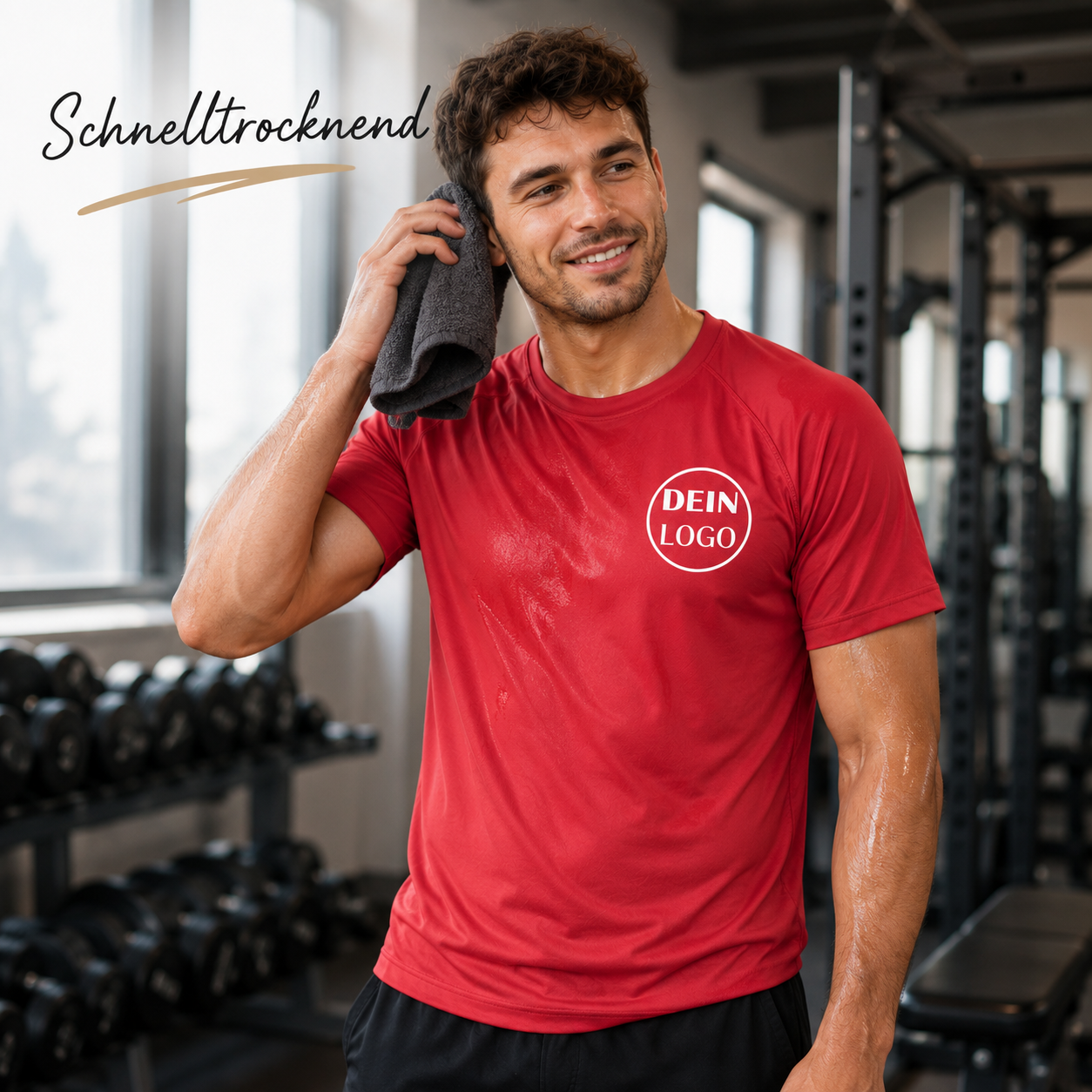 Männer Trainingsshirt personalisiert mit Vereinslogo