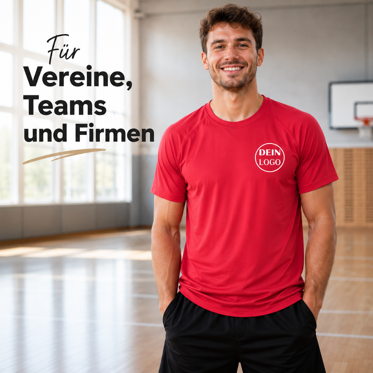 Männer Trainingsshirt personalisiert mit Vereinslogo
