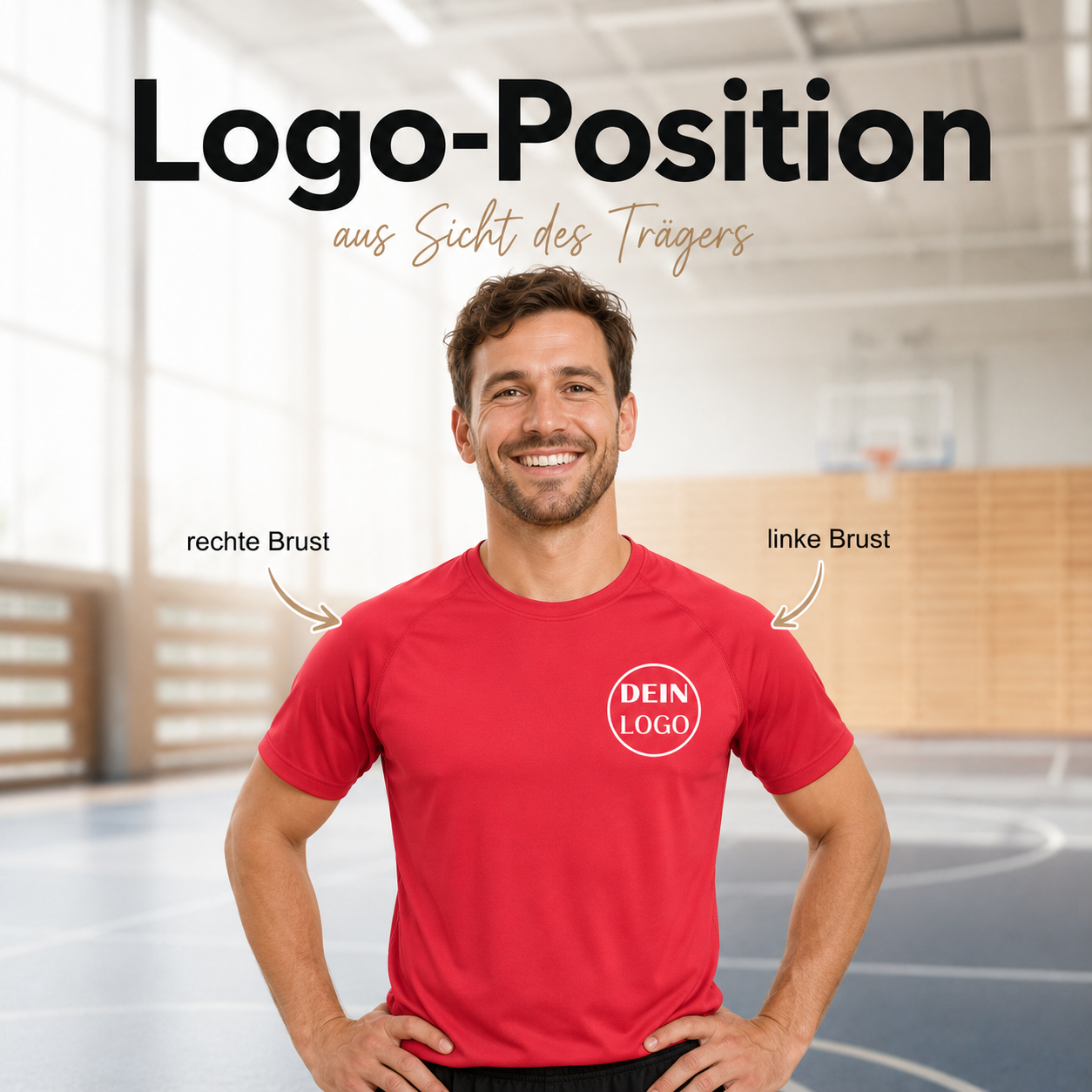 Männer Trainingsshirt personalisiert mit Vereinslogo
