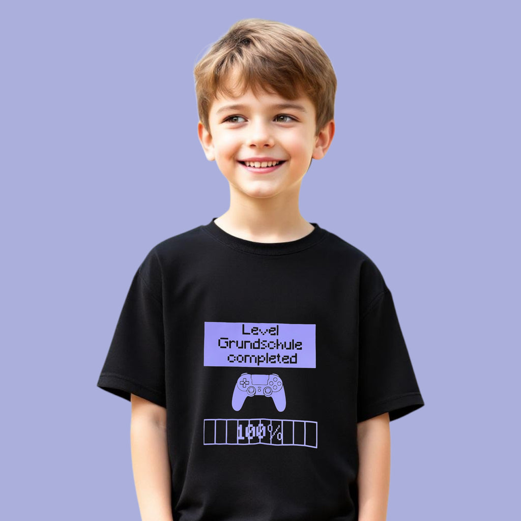 Grundschulabschluss T-Shirt „Level Grundschule completed“