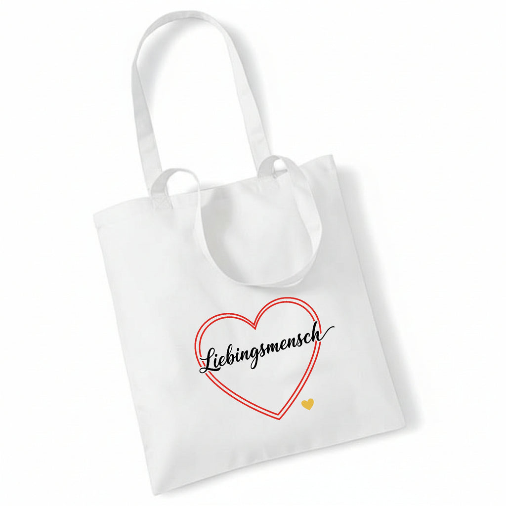 Jutebeutel Lieblingsmensch  mit Herz Design