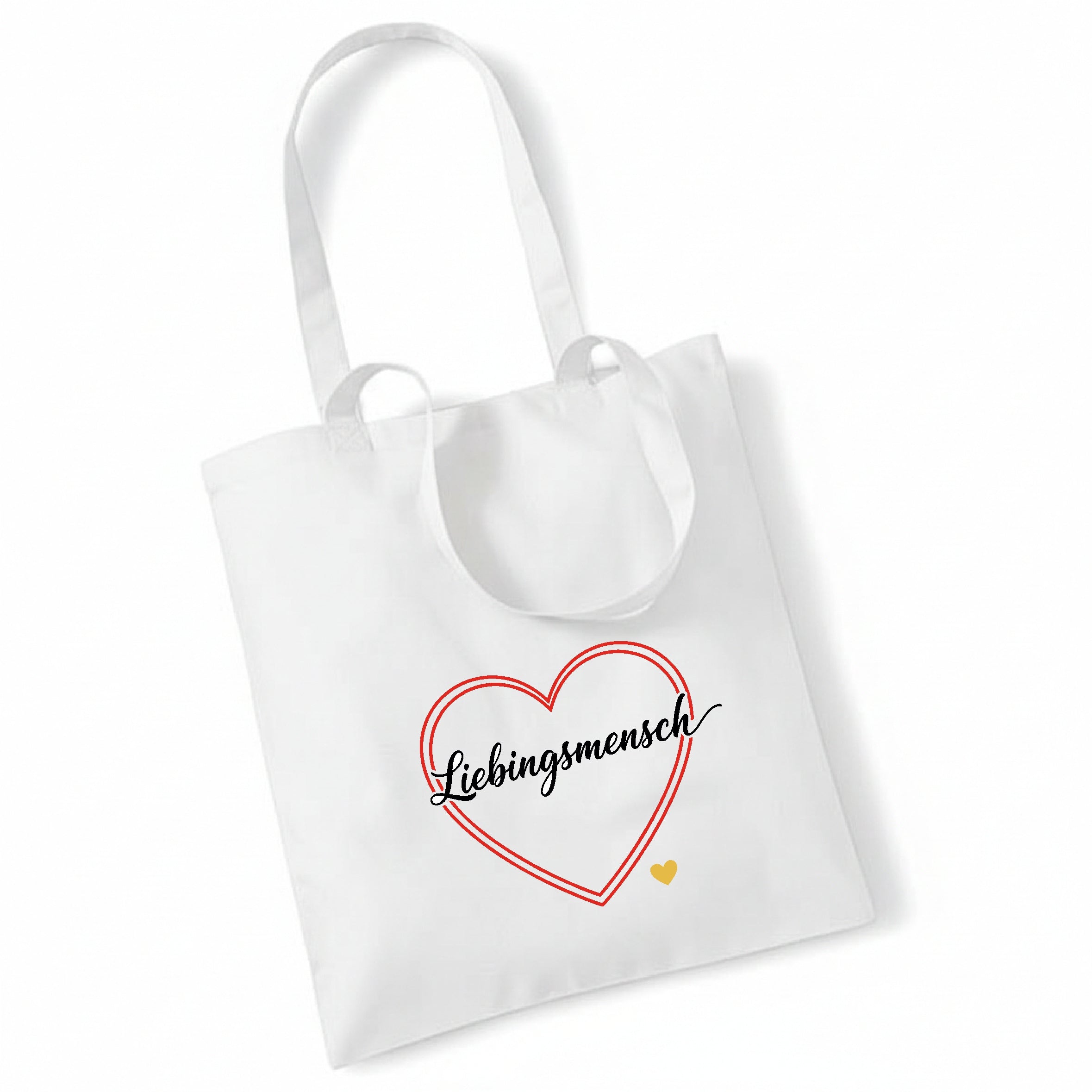 Jutebeutel Lieblingsmensch  mit Herz Design