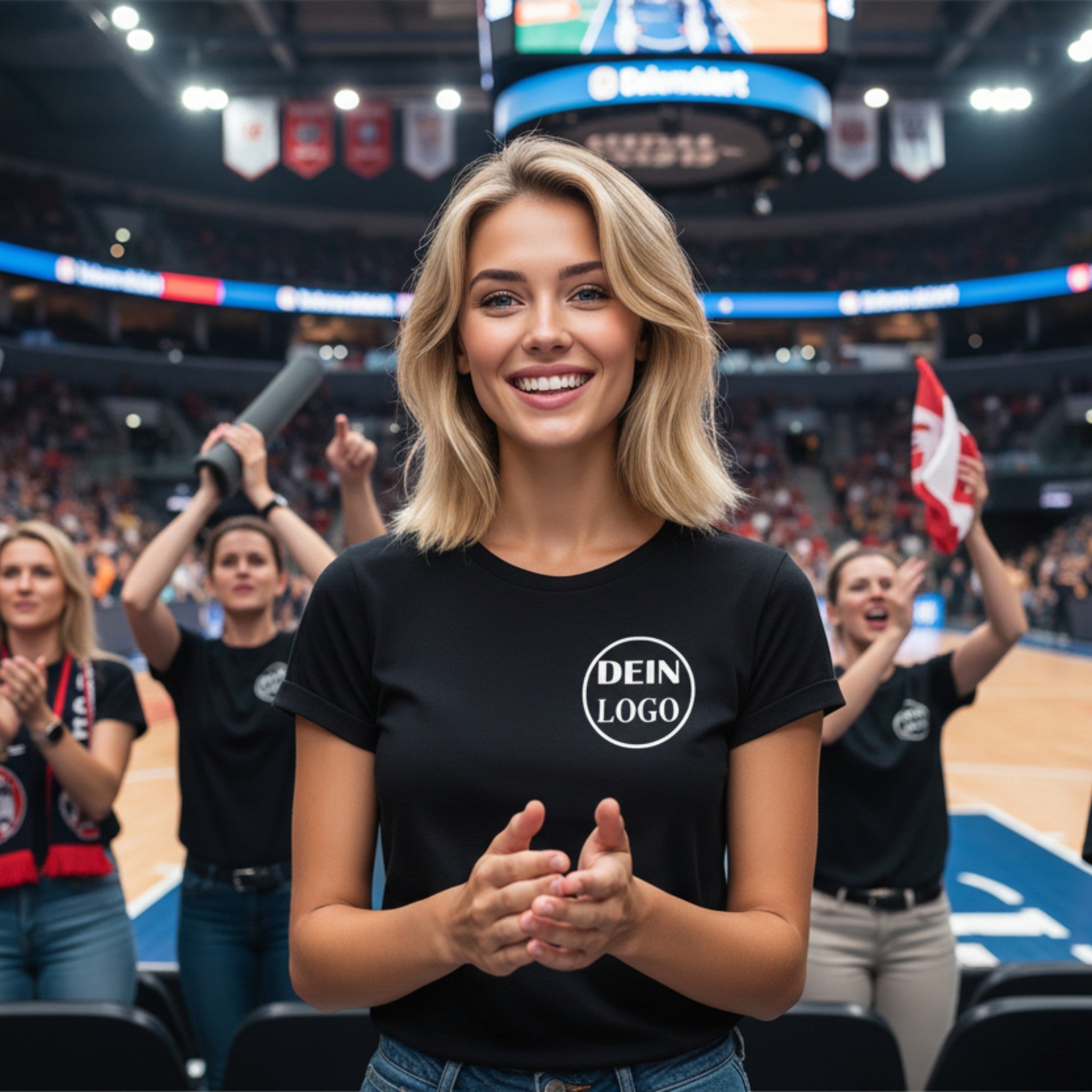 Vereins T-Shirt personalisiert mit Logo für Frauen