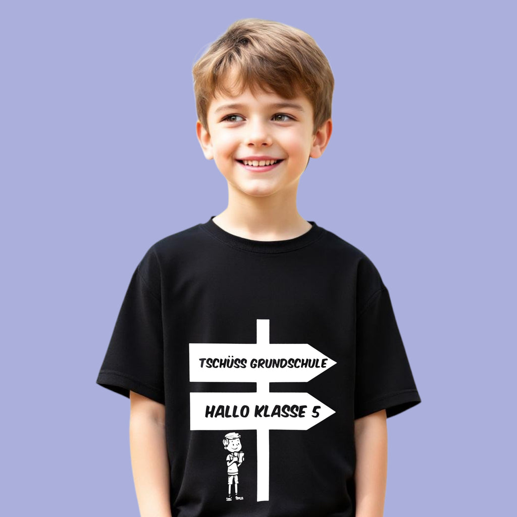 Grundschulabschluss T-Shirt „Tschüss Grundschule Hallo Klasse 5“