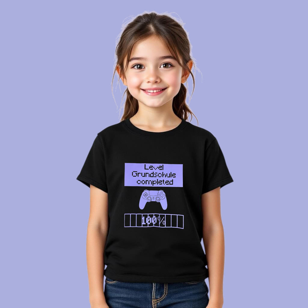 Grundschulabschluss T-Shirt „Level Grundschule completed“