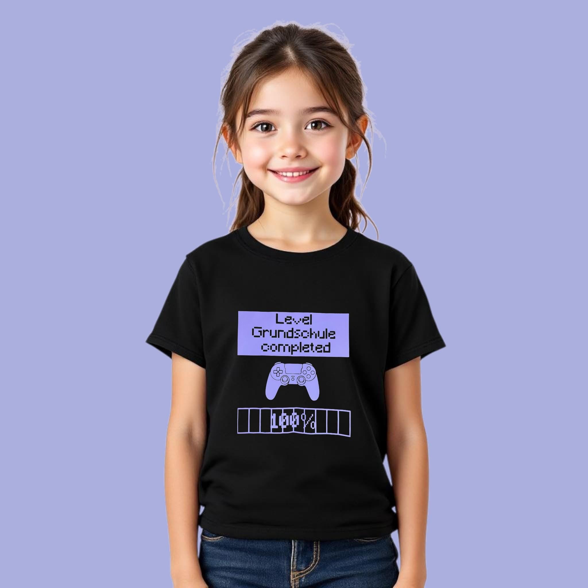 Grundschulabschluss T-Shirt „Level Grundschule completed“
