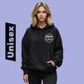Schwarzer Unisex Hoodie personalisiert mit Vereinslogo