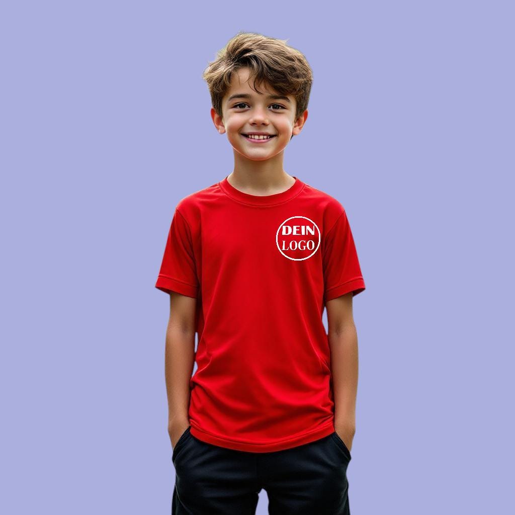 Kinder Trainingsshirt personalisiert mit Vereinslogo