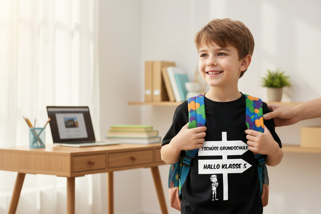 Grundschulabschluss T-Shirt „Tschüss Grundschule Hallo Klasse 5“