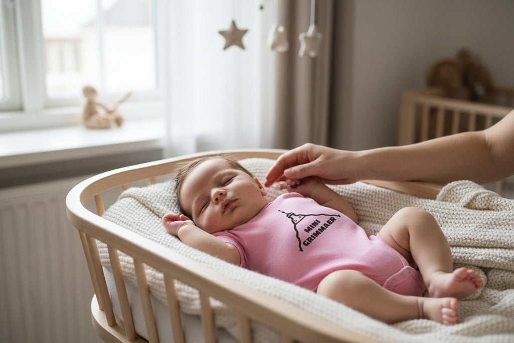 Baby Body „MINI GRIMMAER“– personalisierbar mit dem Stadtname