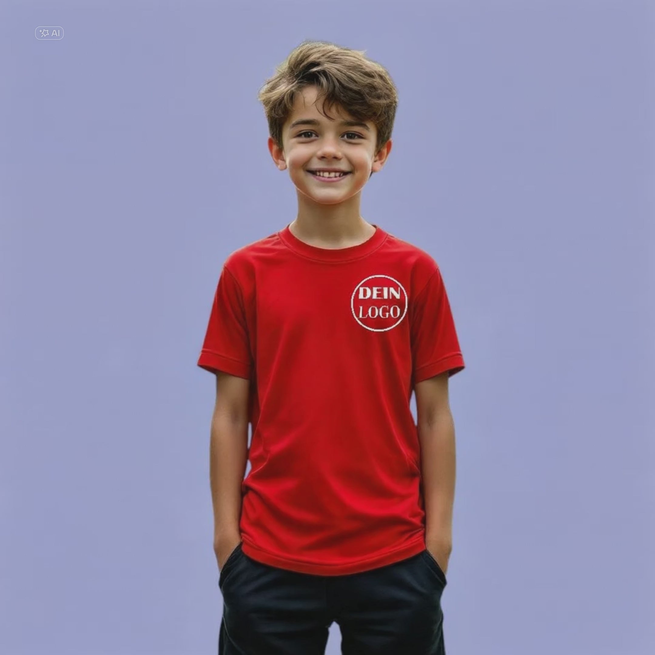 Kinder Trainingsshirt personalisiert mit Vereinslogo