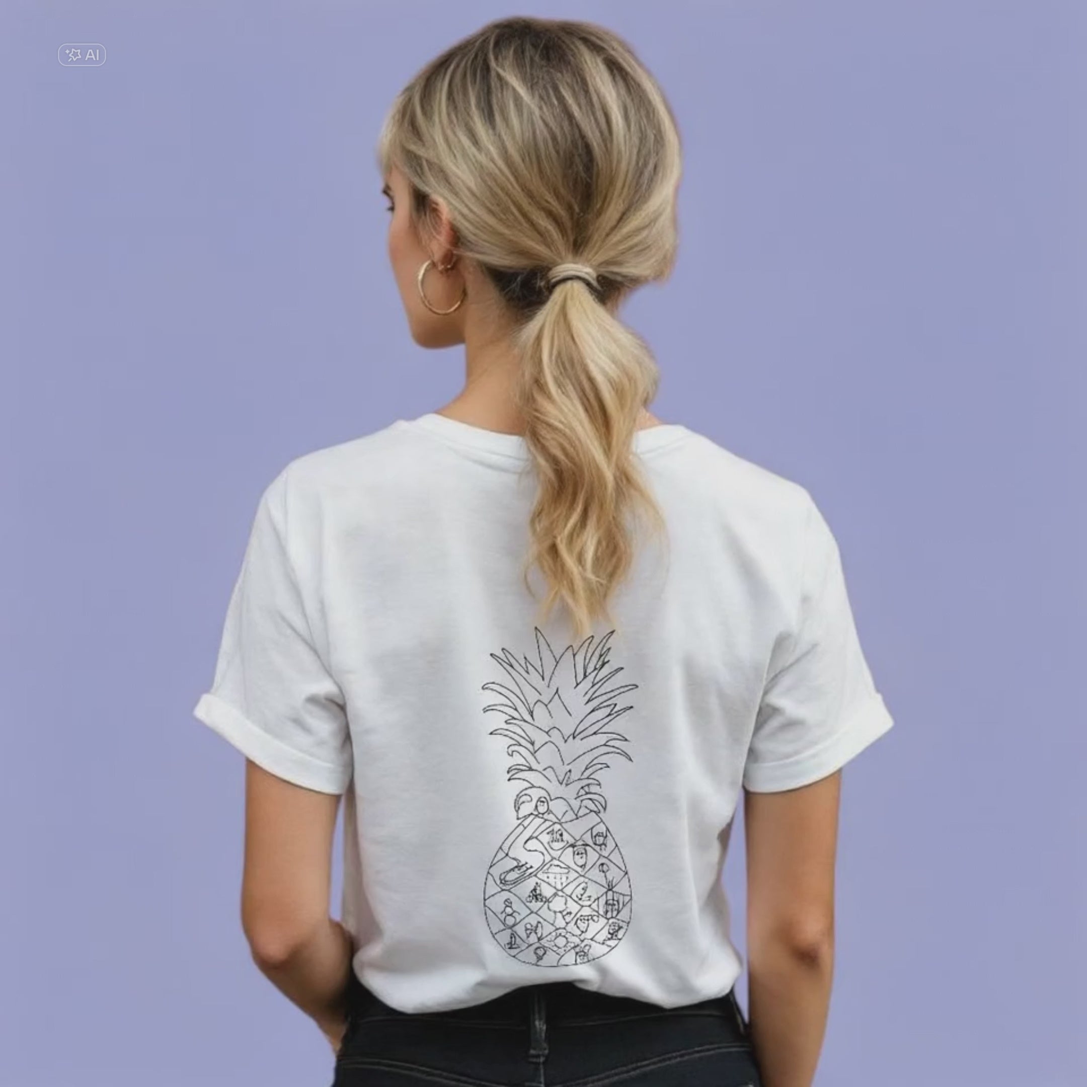 Damen Ananas T-Shirt